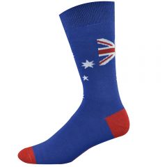 blue bamboo socks with australia flag on it